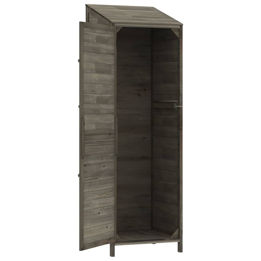 Tuinschuur 55X52X174,5 Cm Massief Vurenhout Antracietkleurig