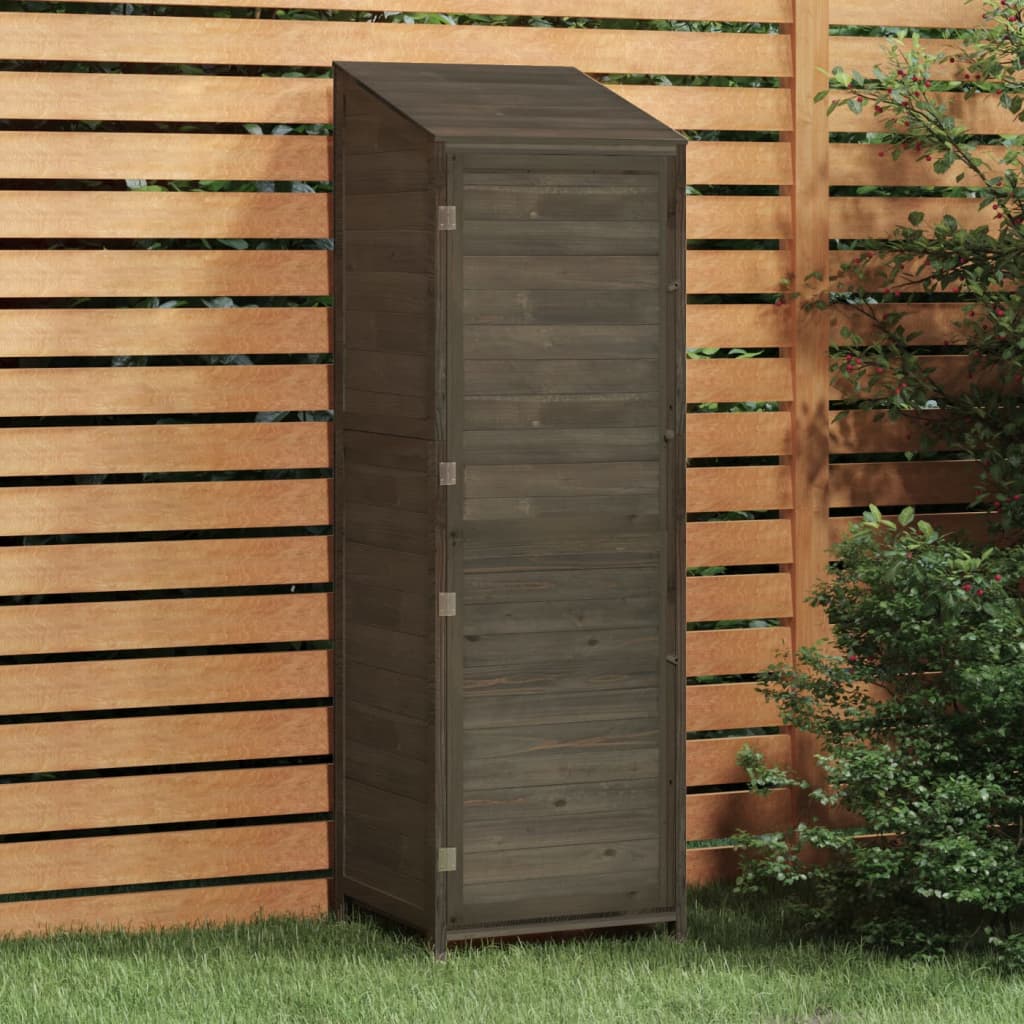 Tuinschuur 55X52X174,5 Cm Massief Vurenhout Antracietkleurig
