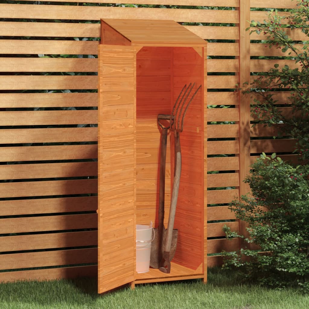 Tuinschuur 55X52X174,5 Cm Massief Vurenhout Bruin