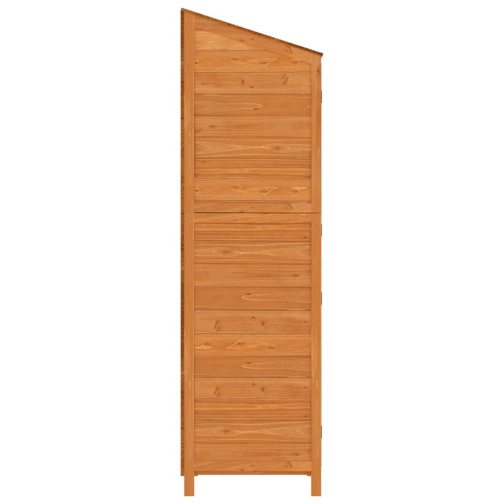 Tuinschuur 55X52X174,5 Cm Massief Vurenhout Bruin