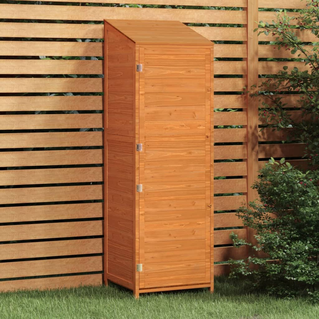 Tuinschuur 55X52X174,5 Cm Massief Vurenhout Bruin