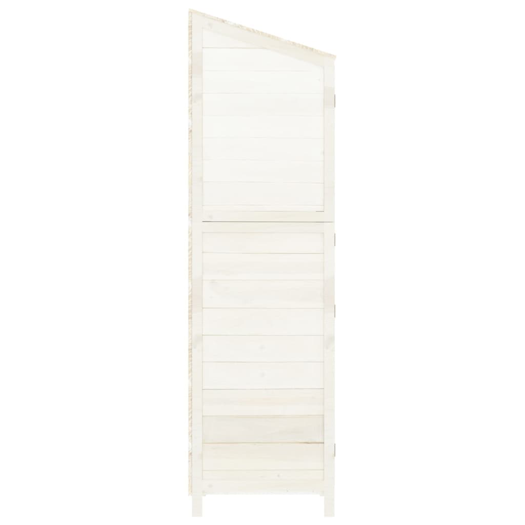 Tuinschuur 102X52X174,5 Cm Massief Vurenhout Wit