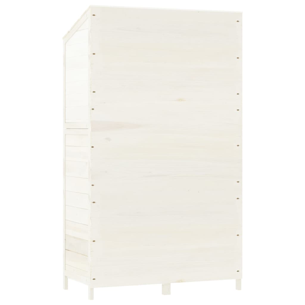Tuinschuur 102X52X174,5 Cm Massief Vurenhout Wit