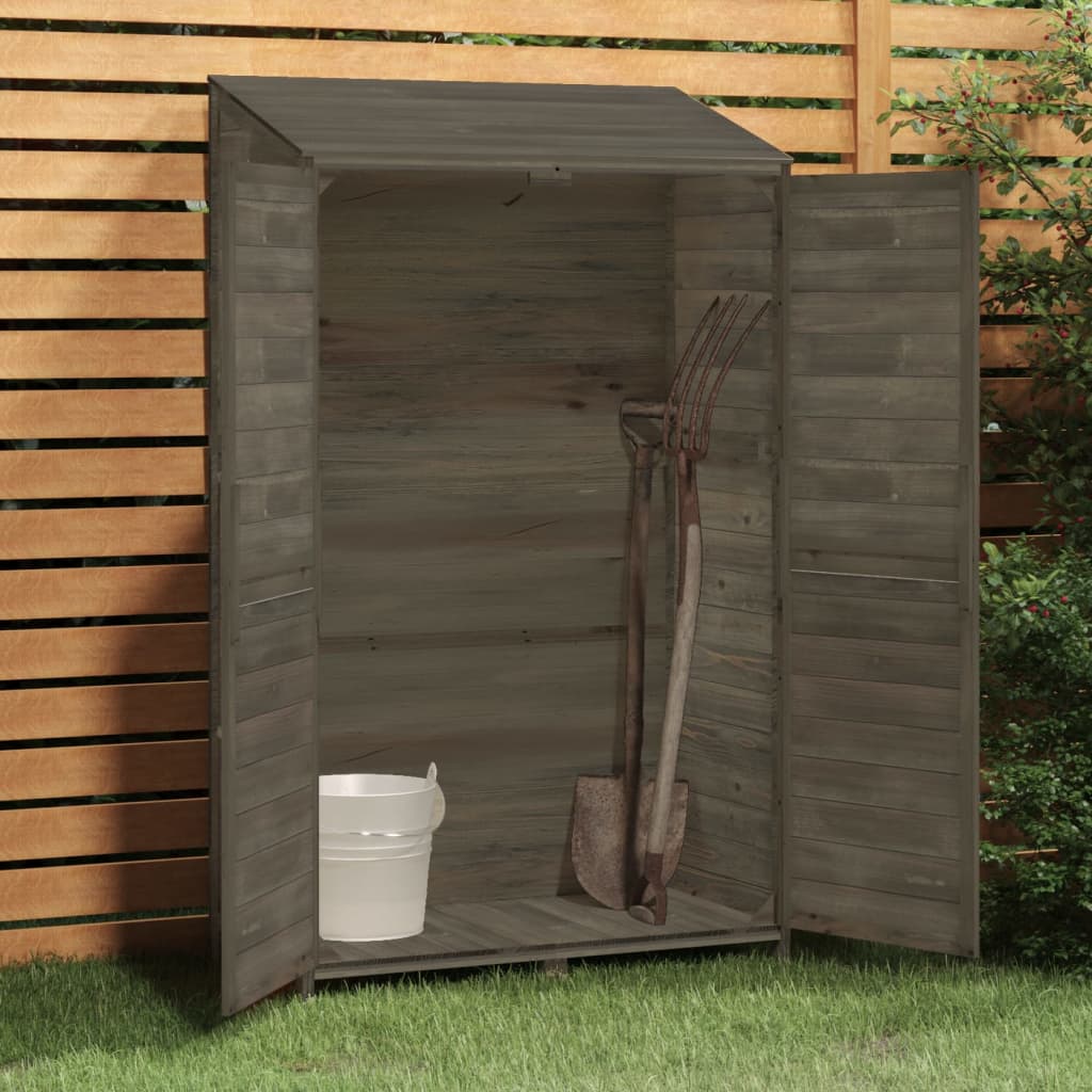 Tuinschuur 102X52X174,5 Cm Massief Vurenhout Antracietkleurig