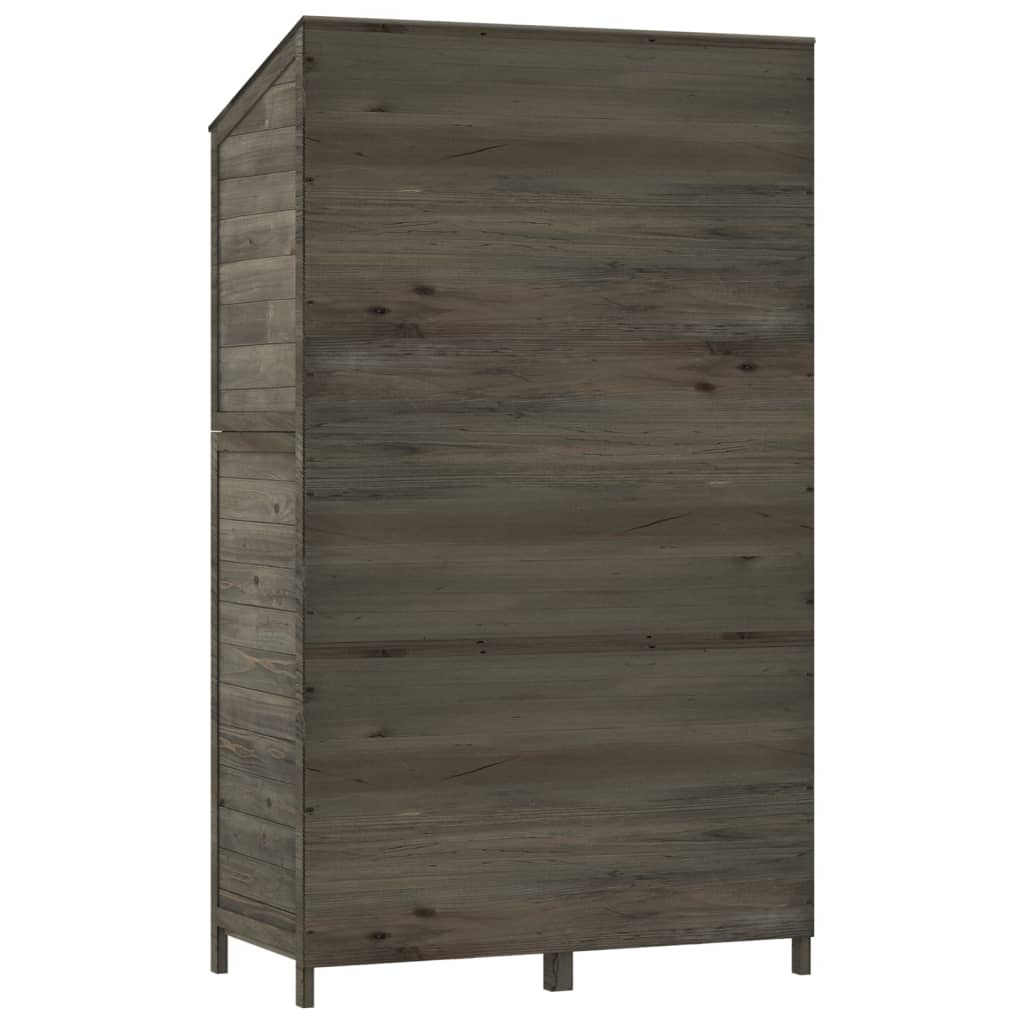 Tuinschuur 102X52X174,5 Cm Massief Vurenhout Antracietkleurig