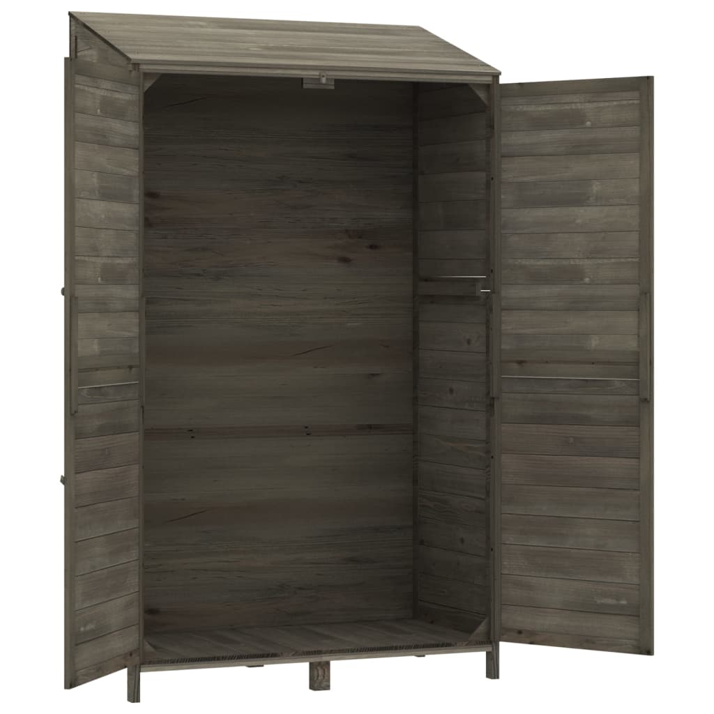 Tuinschuur 102X52X174,5 Cm Massief Vurenhout Antracietkleurig
