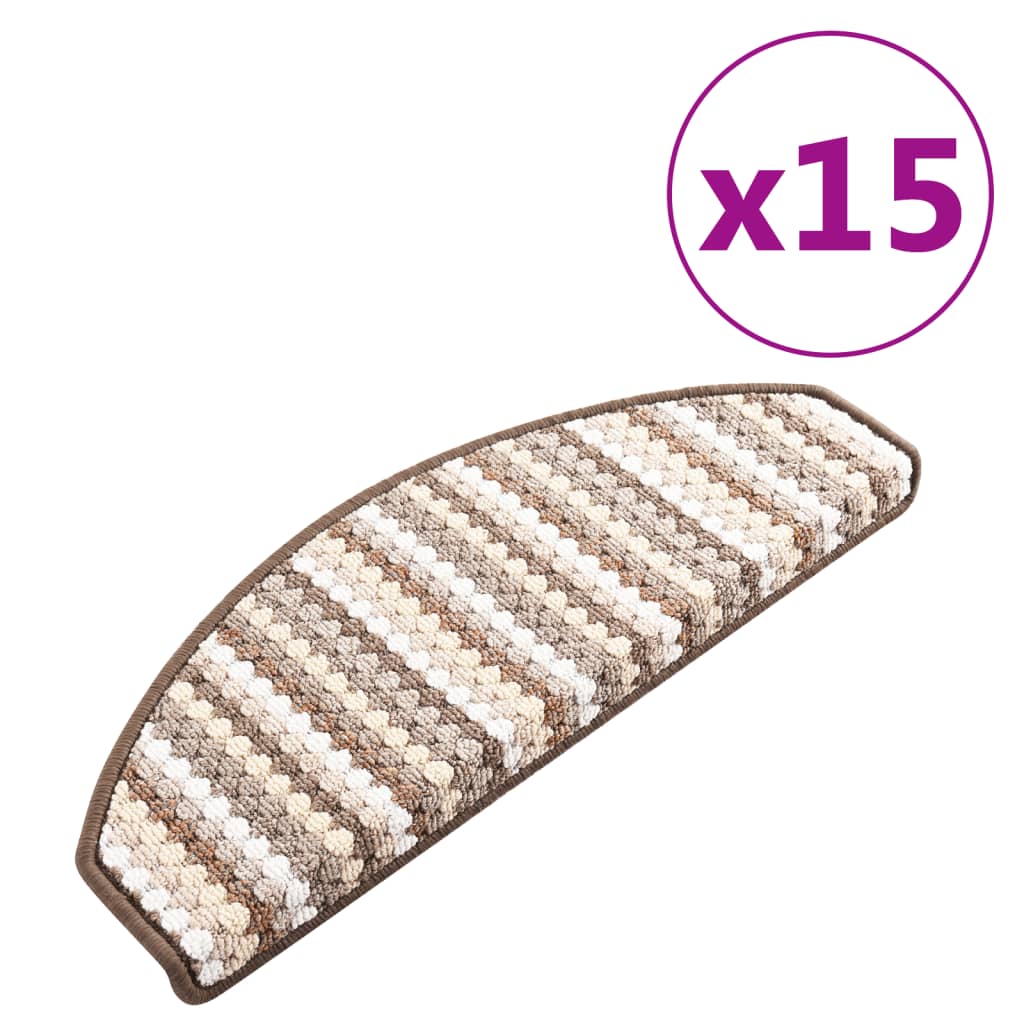 Trapmatten Zelfklevend 15 St 65X28 Cm Meerkleurig Bruin
