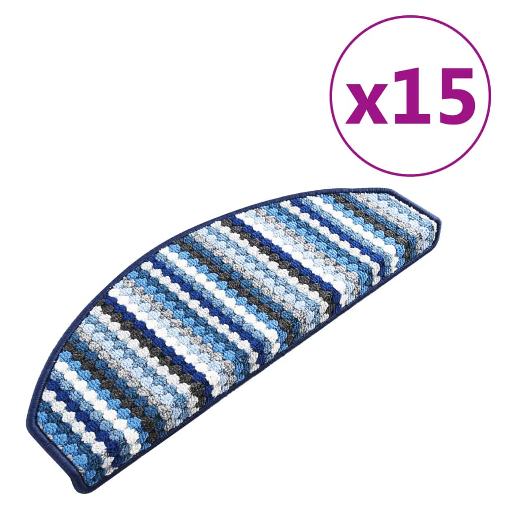 Trapmatten Zelfklevend 15 St 65X28 Cm Meerkleurig Blauw