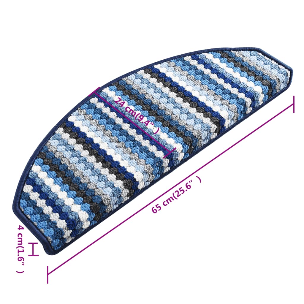 Trapmatten Zelfklevend 15 St 65X28 Cm Meerkleurig Blauw