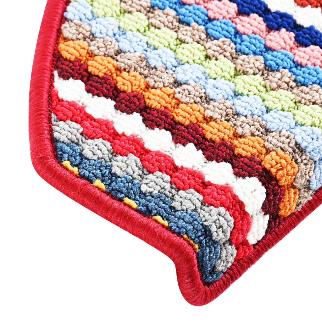 Trapmatten Zelfklevend 15 St 65X28 Cm Meerkleurig Rood