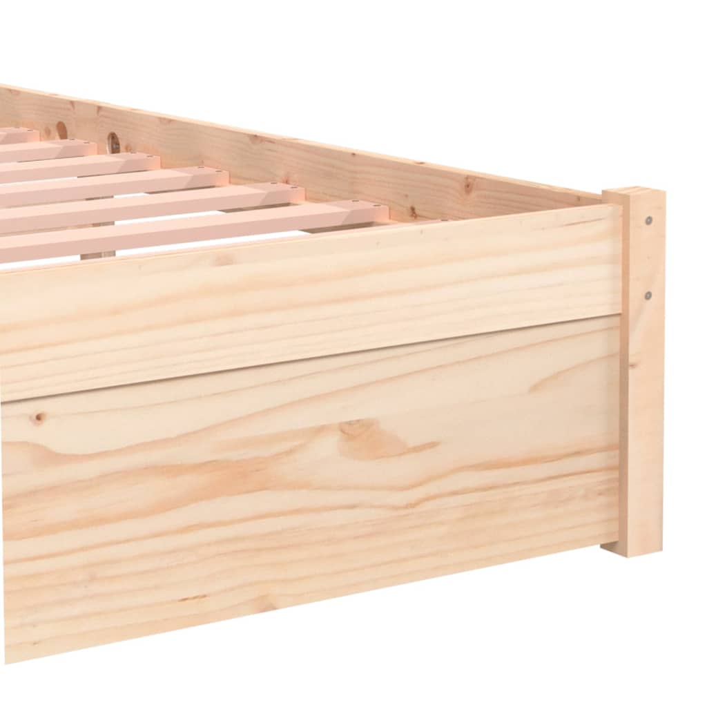 Bedframe Massief Hout 75X190 Cm 2Ft6 Small Single