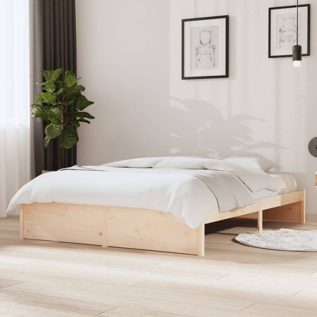 Bedframe Massief Hout 140X190 Cm