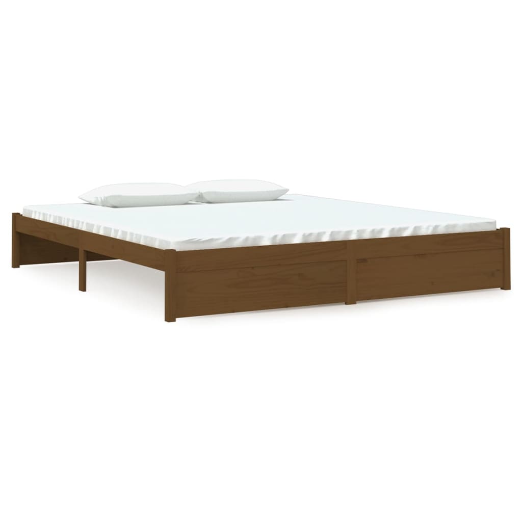 Bedframe Massief Hout Honingbruin 180X200 Cm 6Ft Super King
