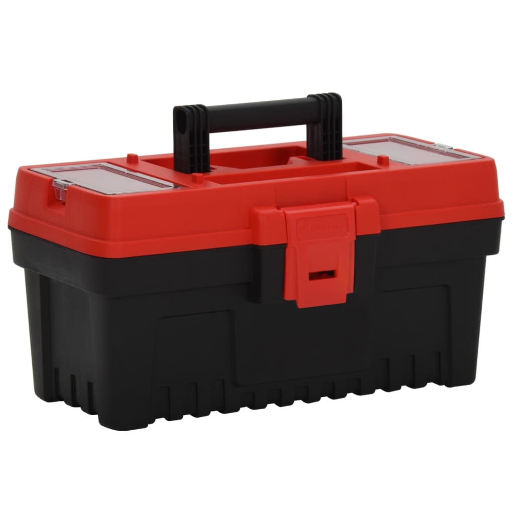 2 St Gereedschapskisten Polypropeen Zwart En Rood