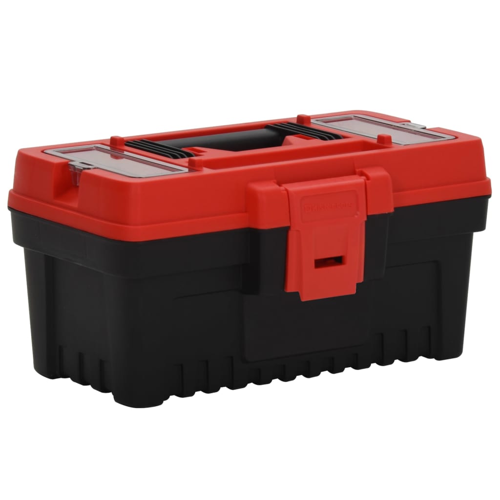 2 St Gereedschapskisten Polypropeen Zwart En Rood