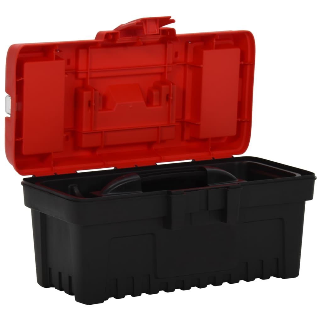 2 St Gereedschapskisten Polypropeen Zwart En Rood