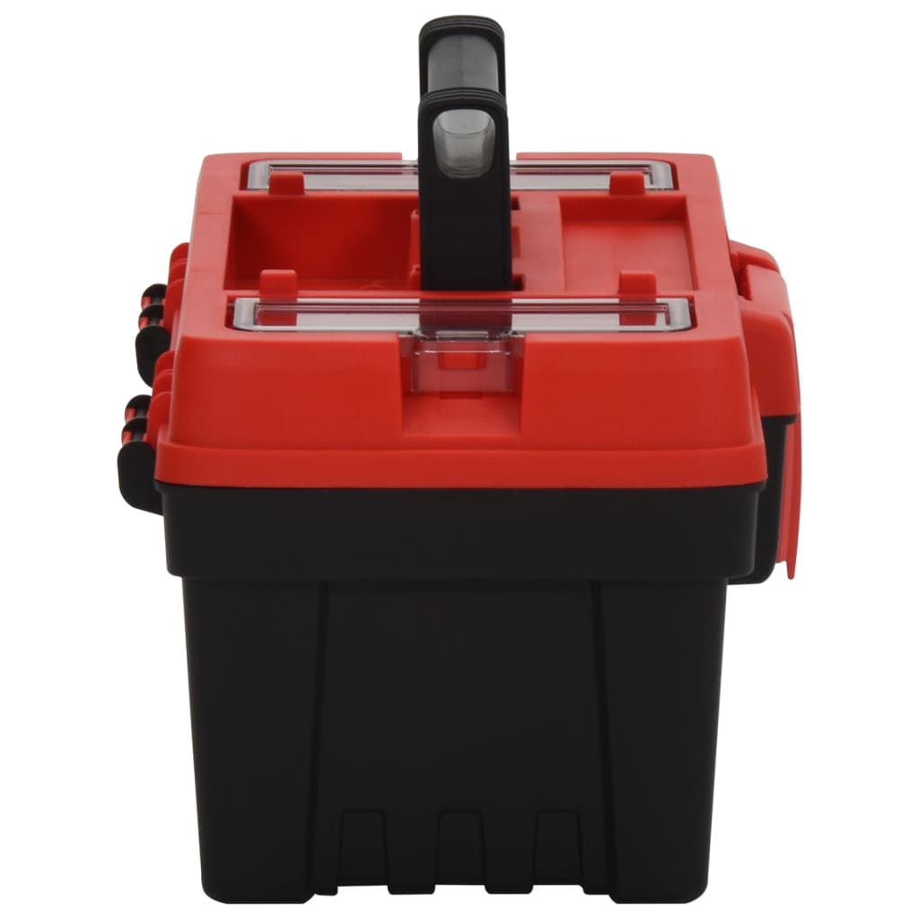 2 St Gereedschapskisten Polypropeen Zwart En Rood