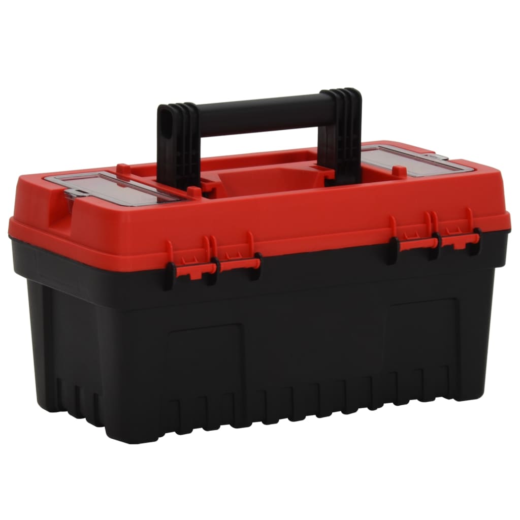 2 St Gereedschapskisten Polypropeen Zwart En Rood