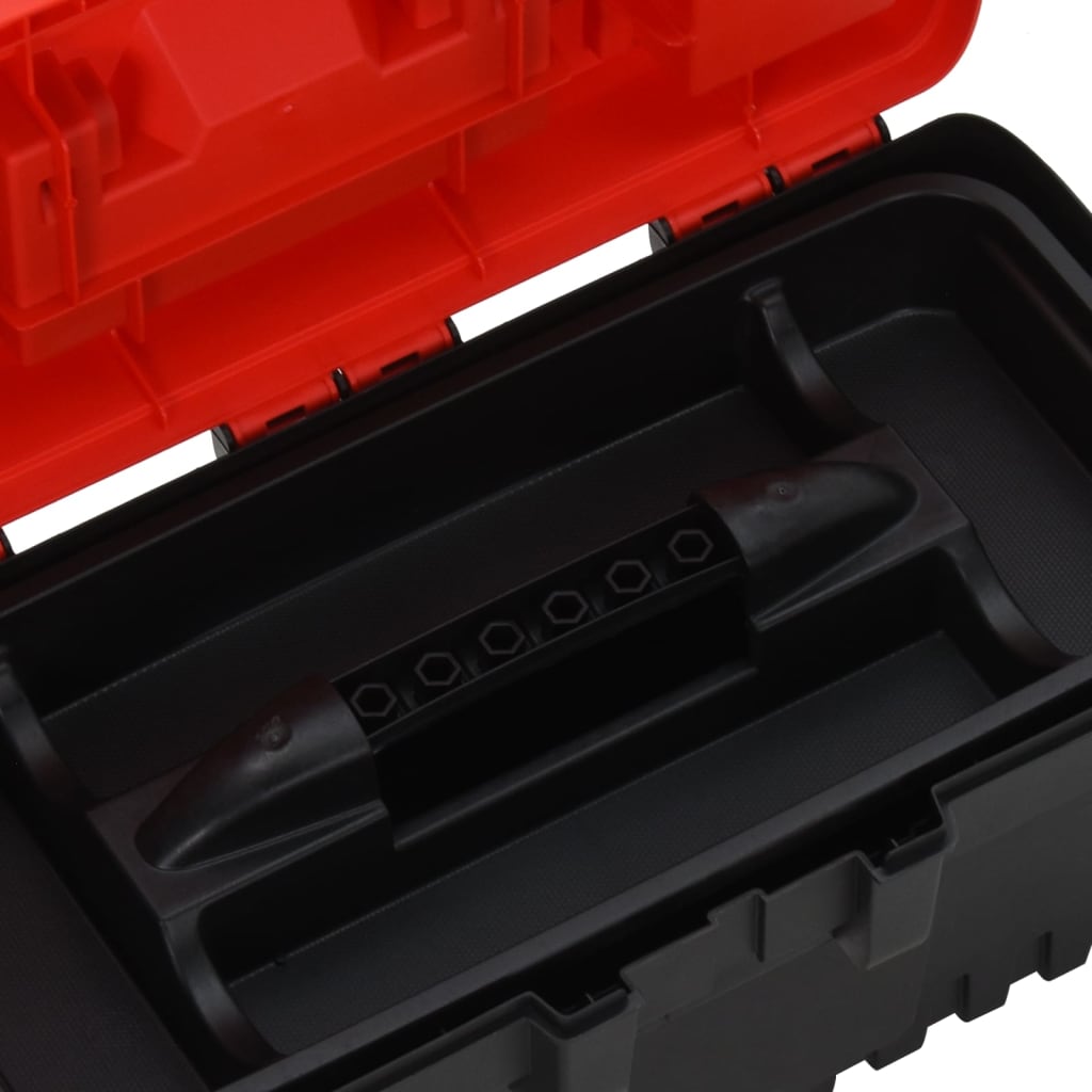 2 St Gereedschapskisten Polypropeen Zwart En Rood