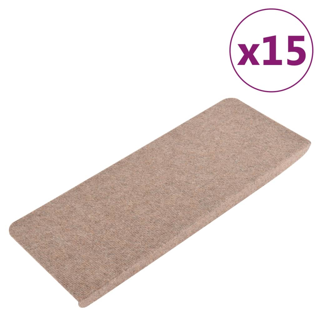 Trapmatten Zelfklevend 15 St 65X28 Cm Beige