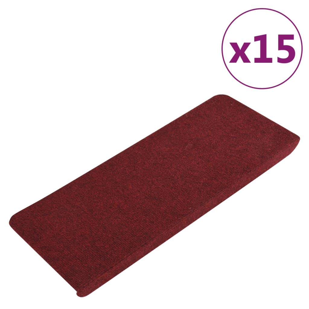 Trapmatten Zelfklevend 15 St 65X28 Cm Rood