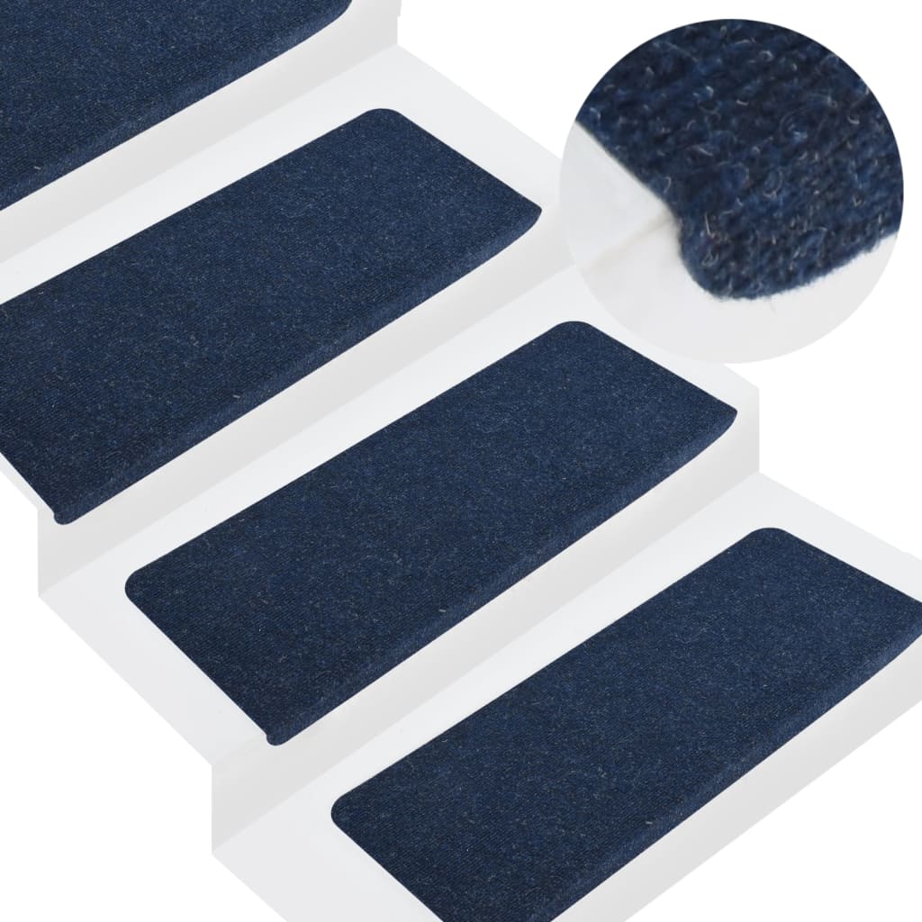 Trapmatten Zelfklevend 15 St 65X28 Cm Blauw