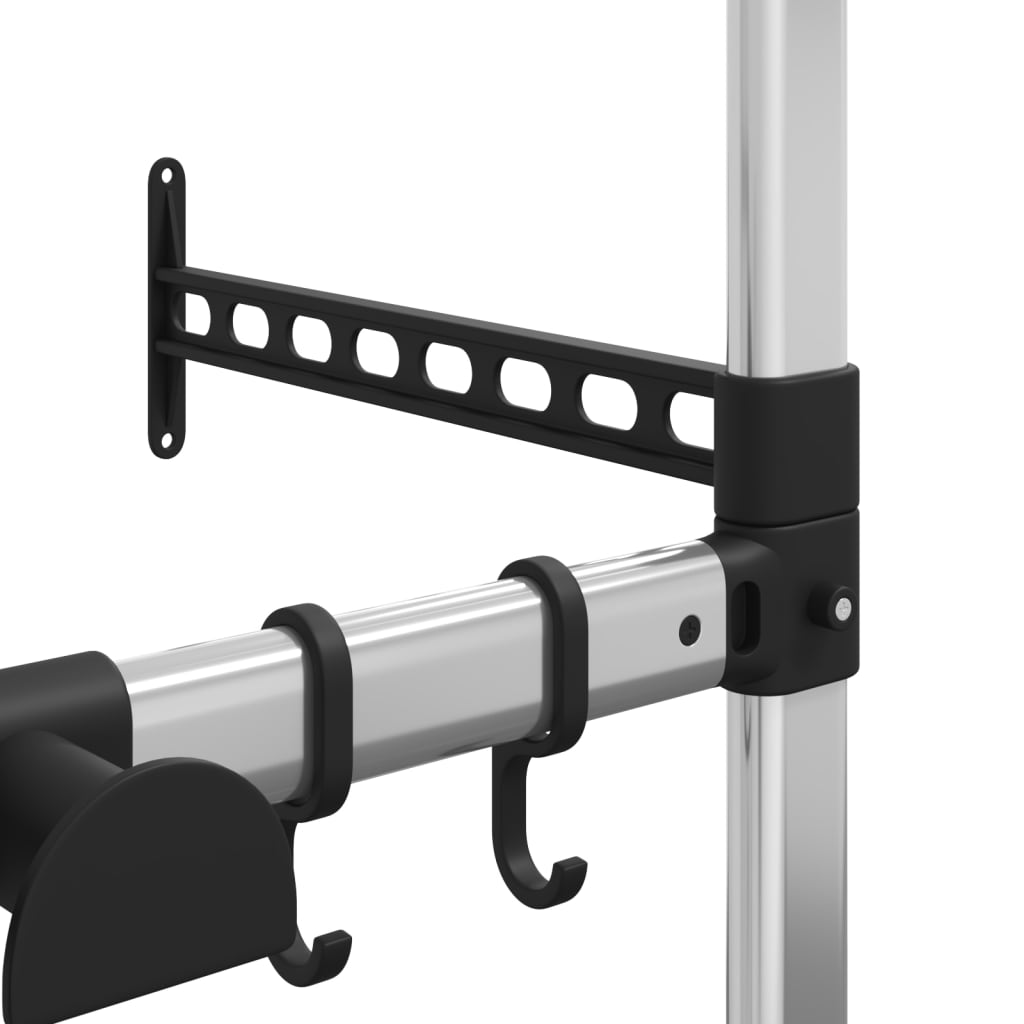 Tuinrek Met 3 Schappen Telescopisch Aluminium Zilverkleurig