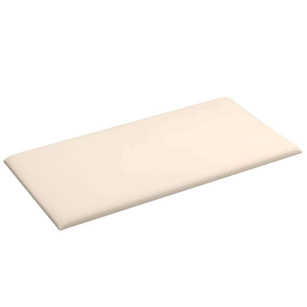 Wandpanelen 12 St 0,54 M² 30X15 Cm Fluweel Crèmekleurig