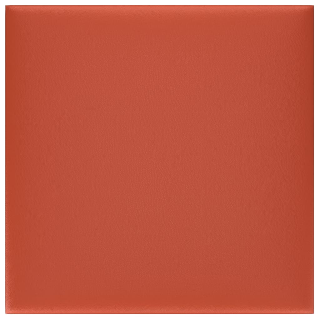Wandpanelen 12 St 1,08 M² 30X30 Cm Kunstleer Rood