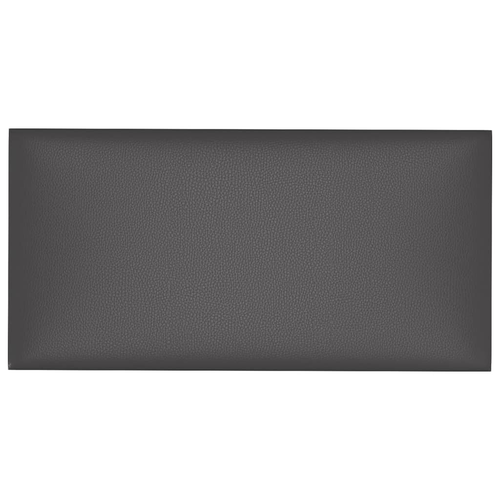 Wandpanelen 12 St 2,16 M² 60X30 Cm Kunstleer Grijs