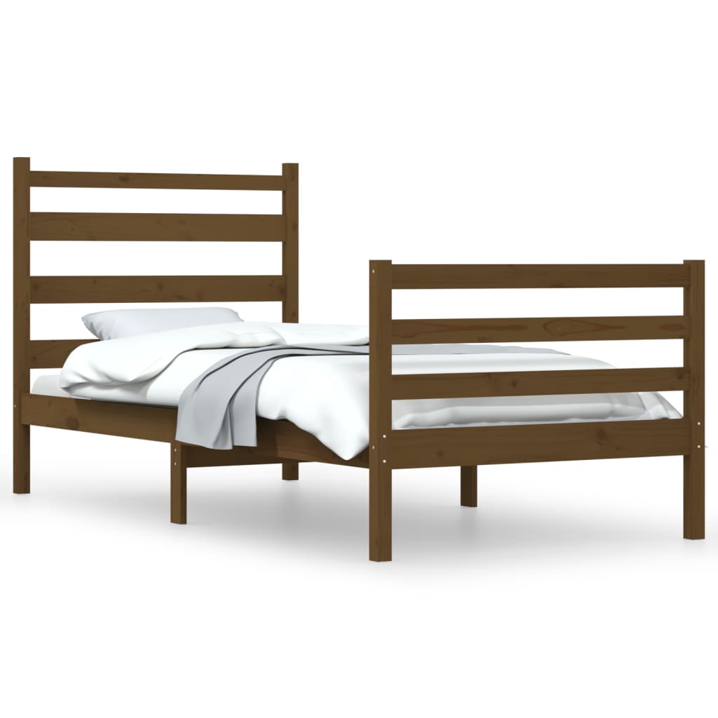 Bedframe Massief Grenenhout Honingbruin 90X200 Cm