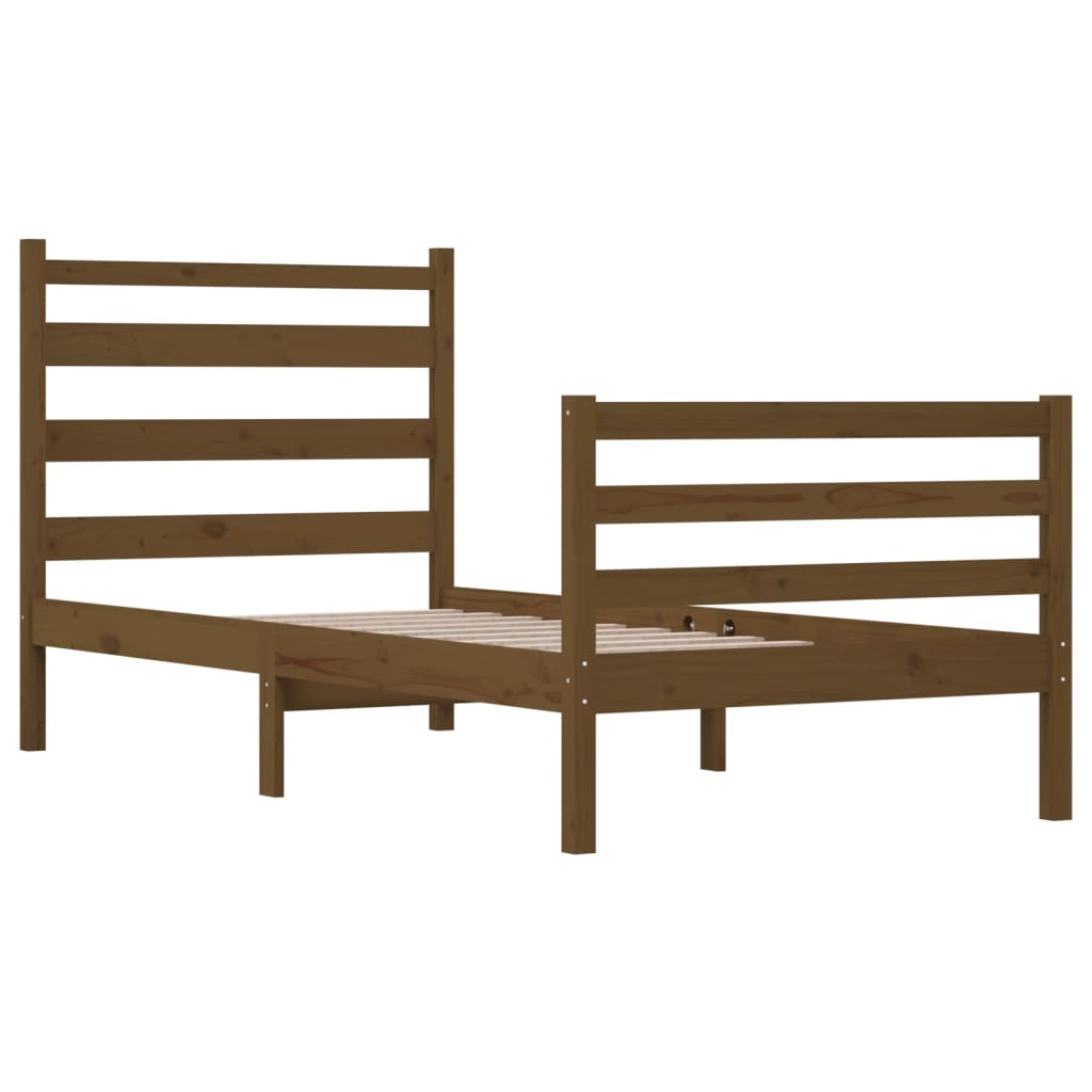 Bedframe Massief Grenenhout Honingbruin 90X200 Cm