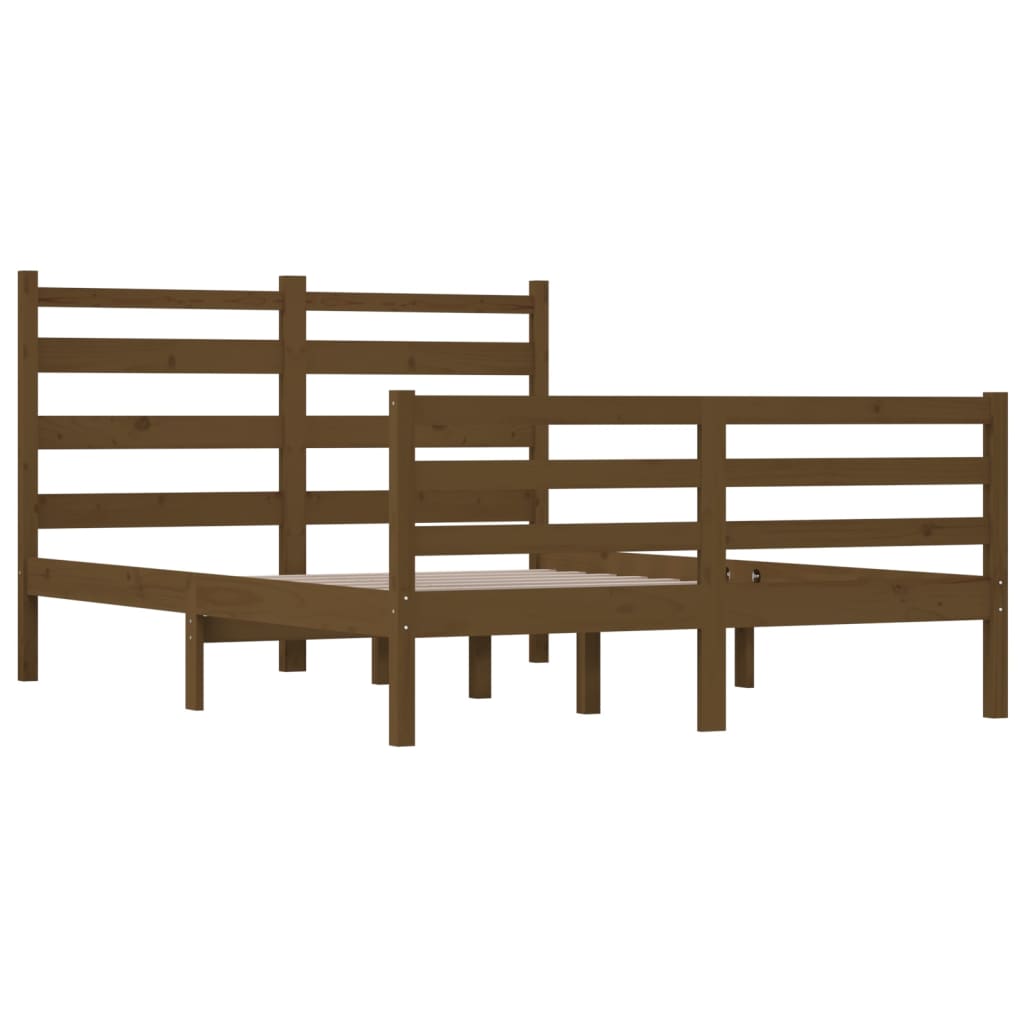 Bedframe Massief Grenenhout Honingbruin 140X200 Cm