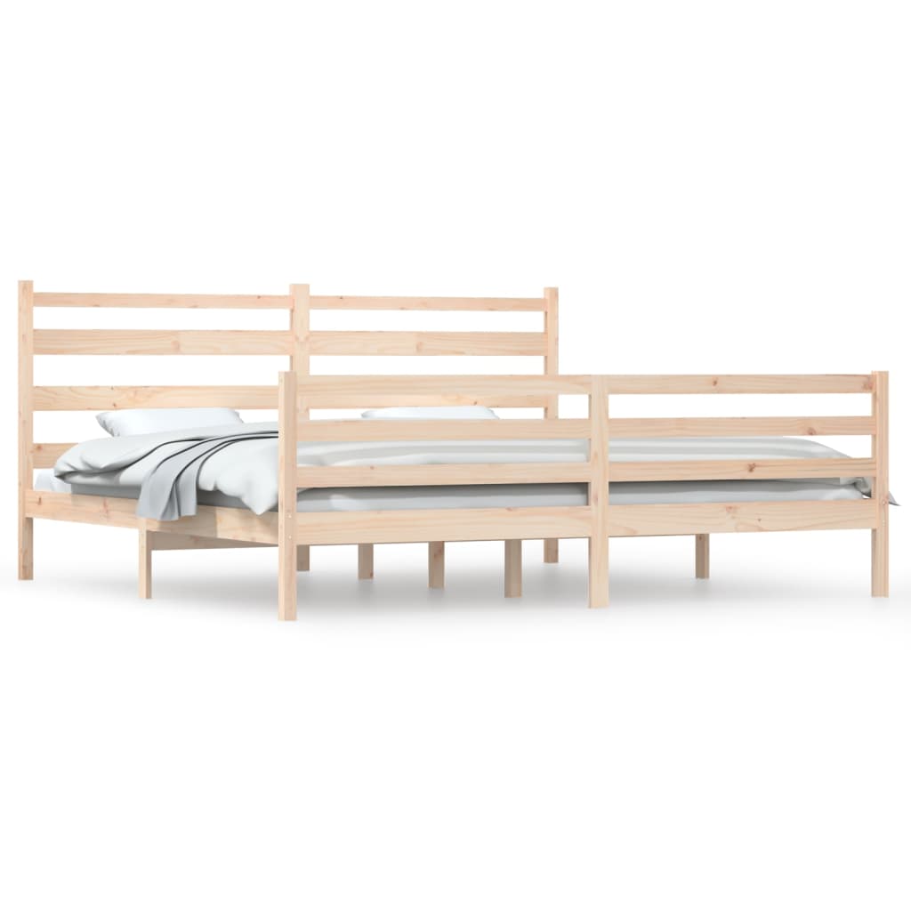 Bedframe Massief Grenenhout 200X200 Cm