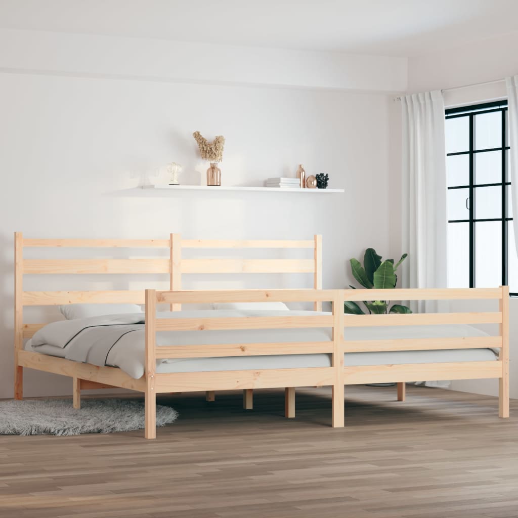 Bedframe Massief Grenenhout 200X200 Cm