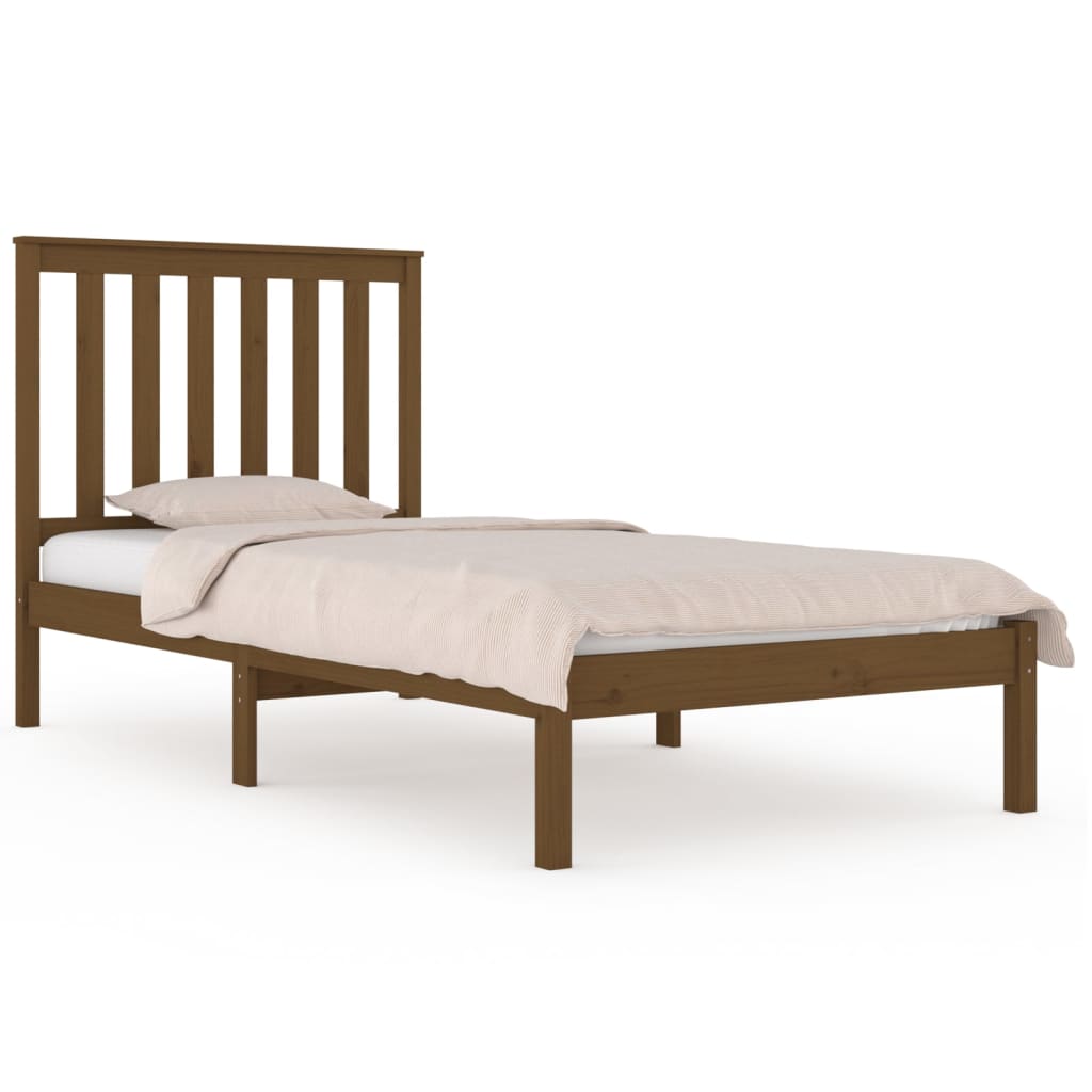 Bedframe Massief Grenenhout Honingbruin 90X200 Cm