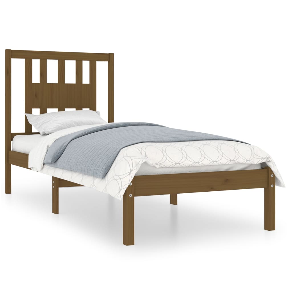 Bedframe Massief Grenenhout Honingbruin 90X200 Cm