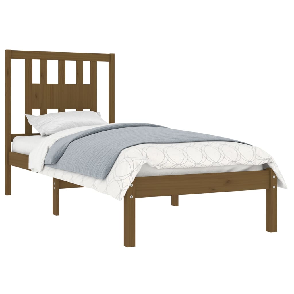 Bedframe Massief Grenenhout Honingbruin 90X200 Cm