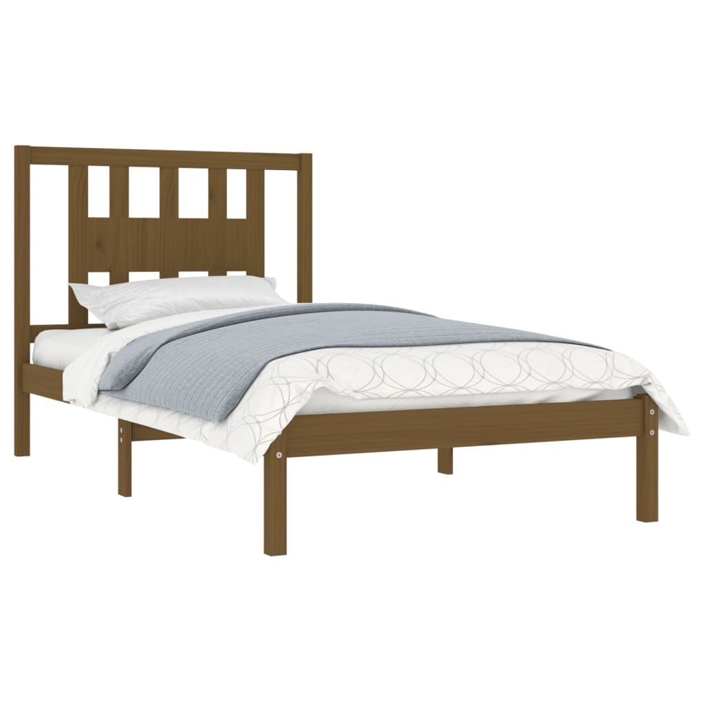 Bedframe Massief Grenenhout Honingbruin 100X200 Cm