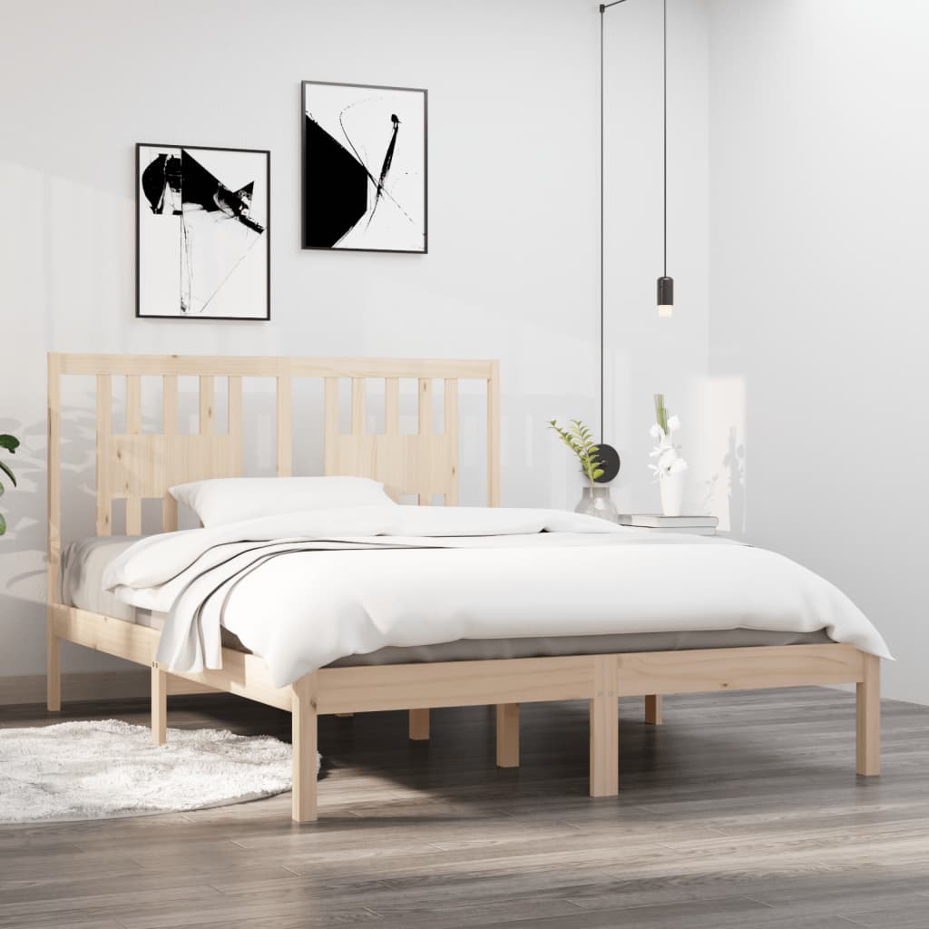 Bedframe Massief Grenenhout 120X200 Cm