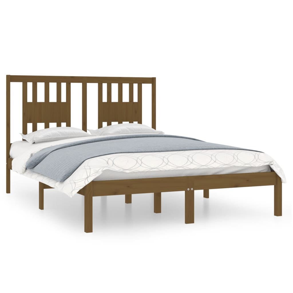Bedframe Massief Grenenhout Honingbruin 120X200 Cm