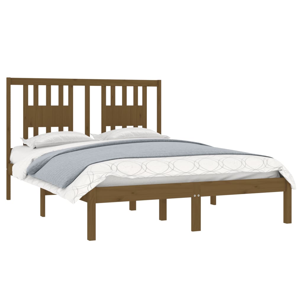 Bedframe Massief Grenenhout Honingbruin 120X200 Cm