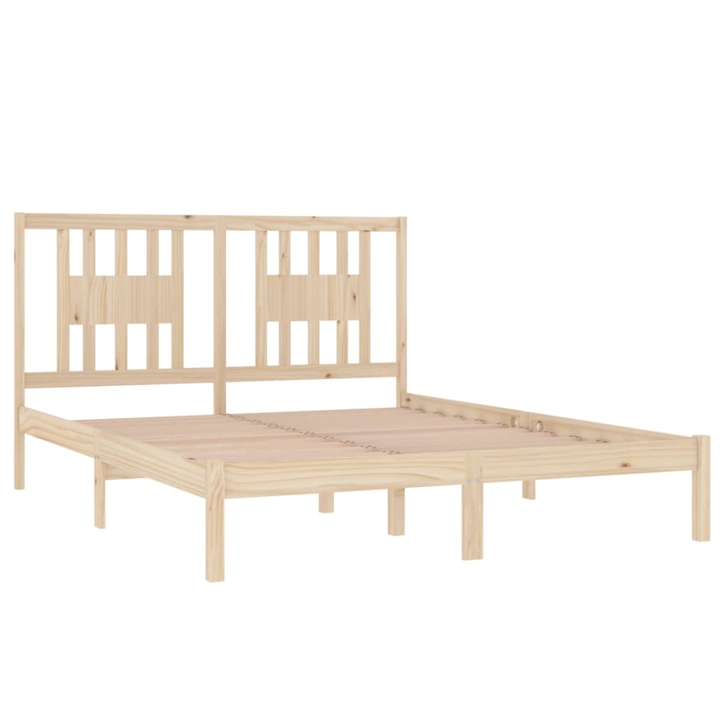 Bedframe Massief Hout 150X200 Cm 5Ft King Size
