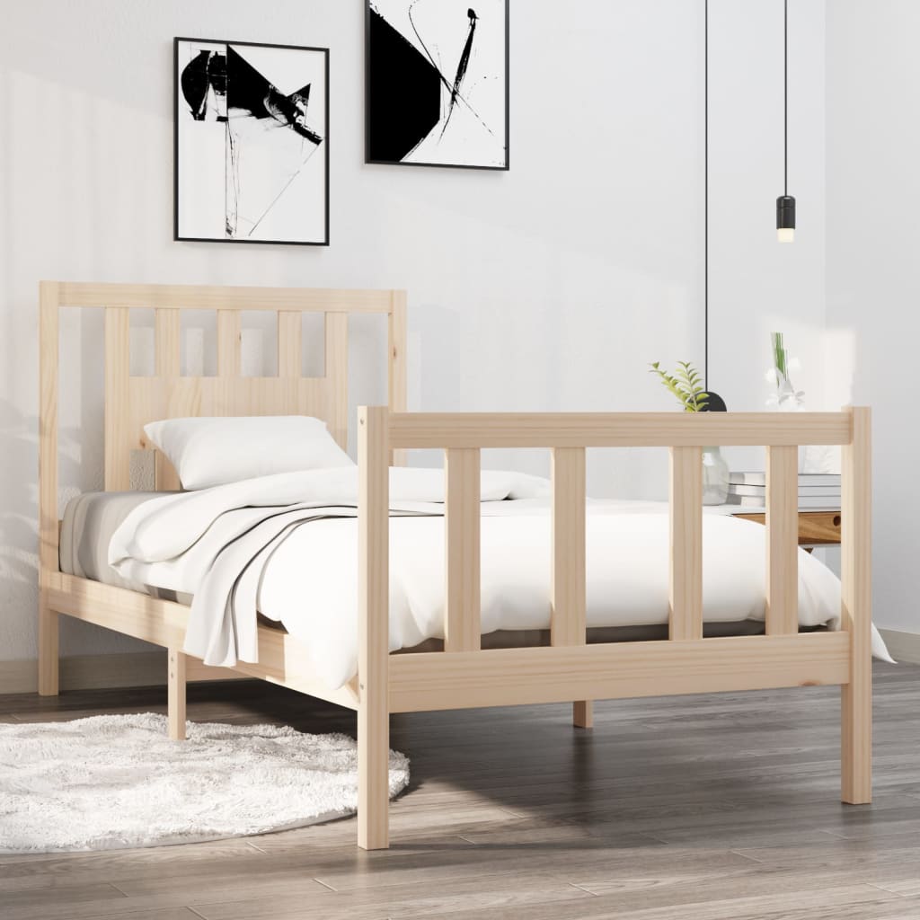 Bedframe Massief Hout 75X190 Cm 2Ft6 Small Single