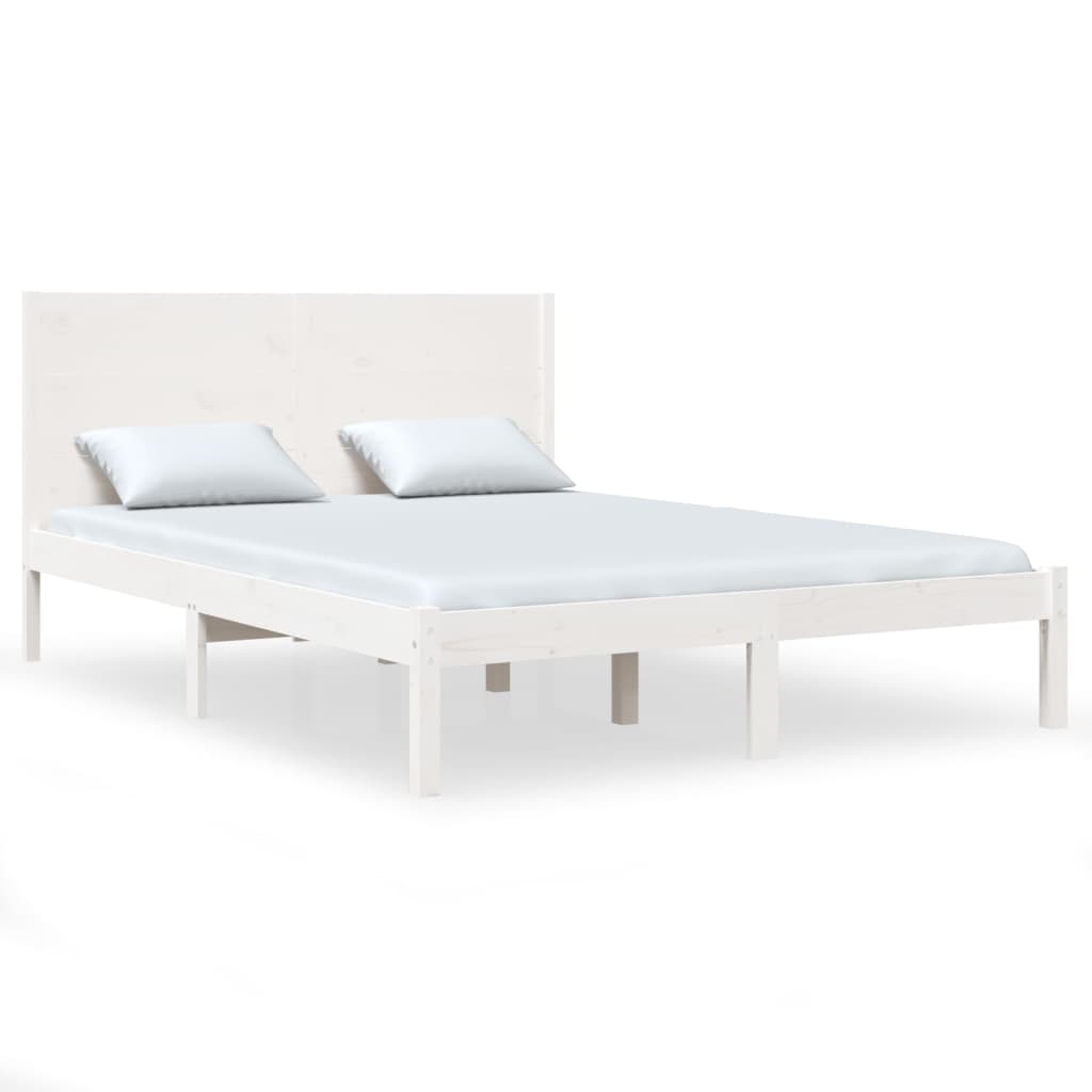 Bedframe Massief Grenenhout Wit 160X200 Cm