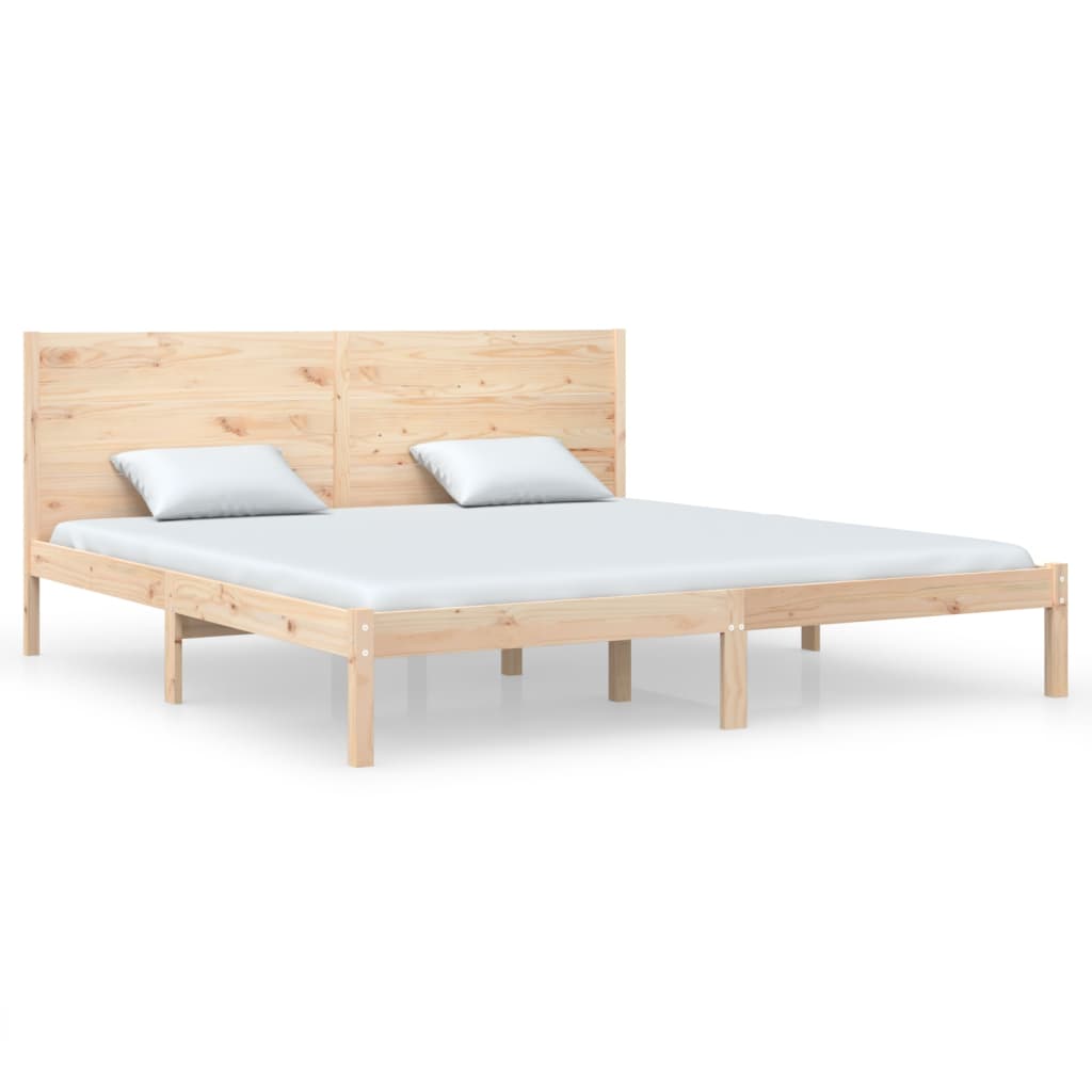 Bedframe Massief Grenenhout 200X200 Cm
