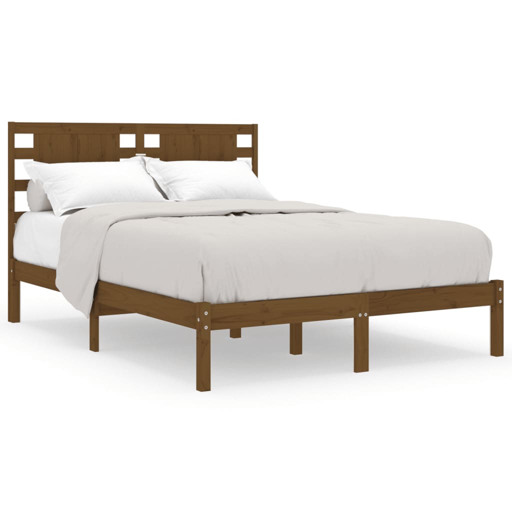 Bedframe Massief Grenenhout Honingbruin 140X190 Cm