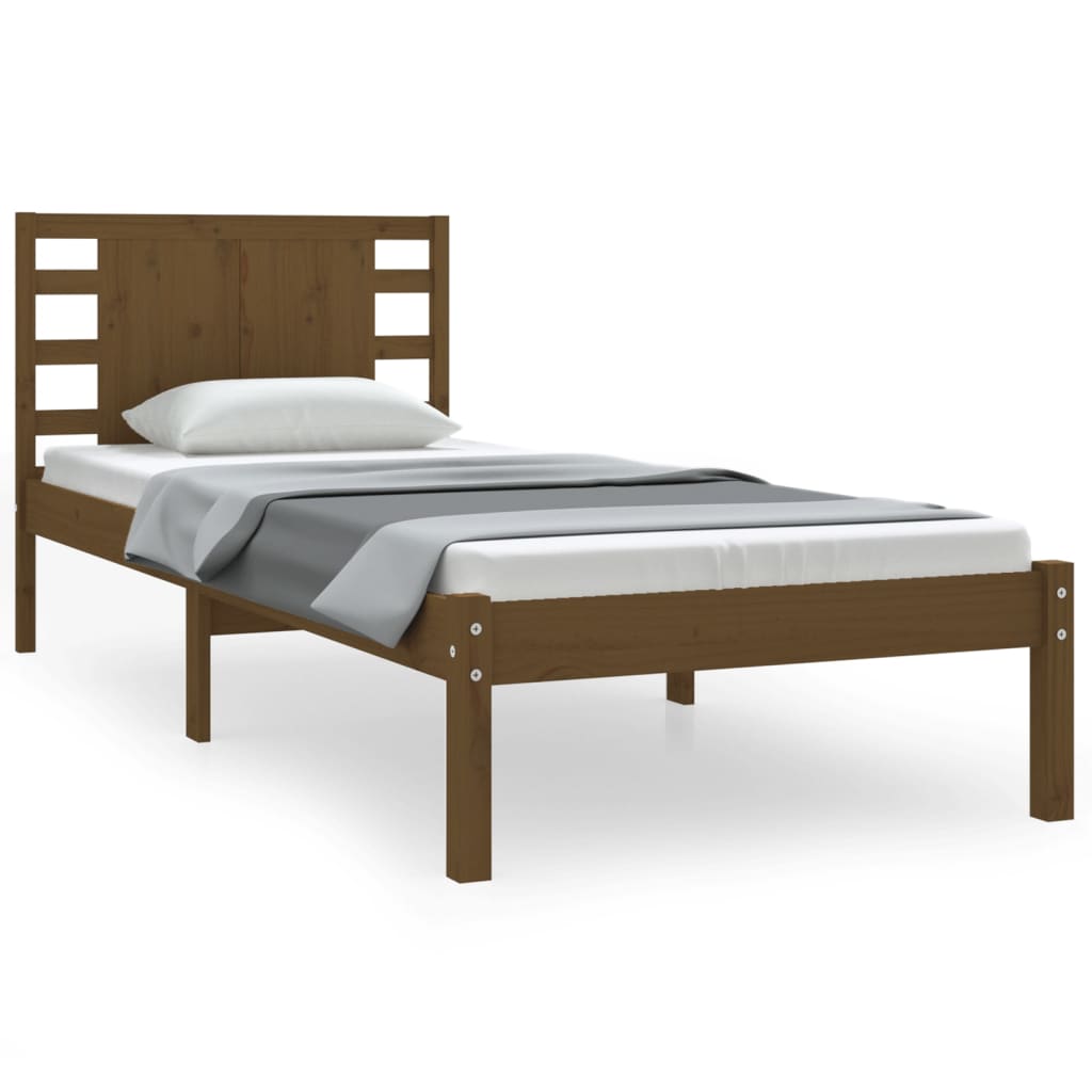 Bedframe Massief Grenenhout Honingbruin 90X200 Cm