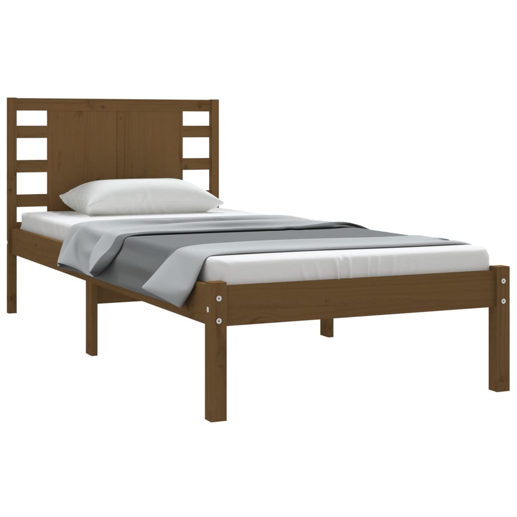 Bedframe Massief Grenenhout Honingbruin 100X200 Cm