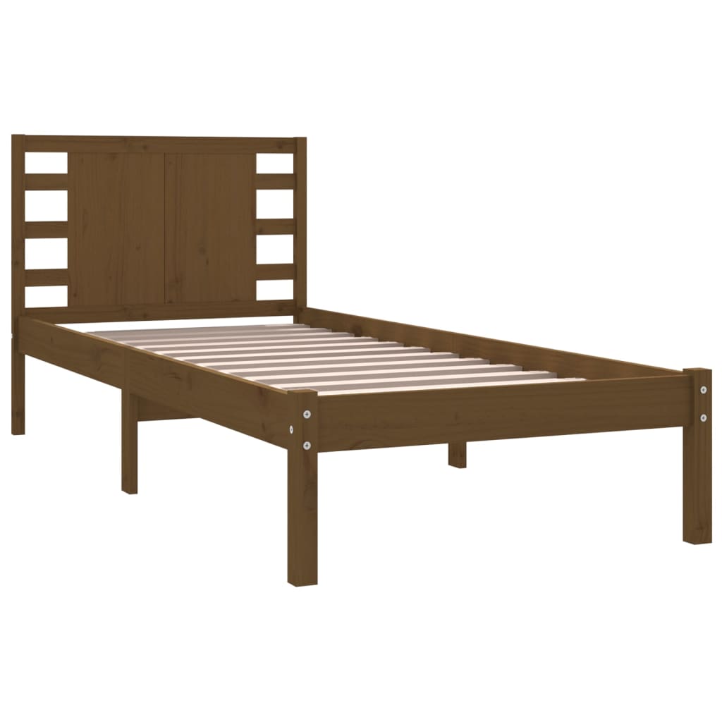 Bedframe Massief Grenenhout Honingbruin 100X200 Cm